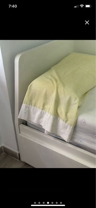 Cama nido madera blanca 80x200