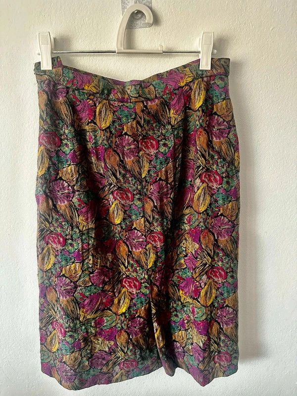 Falda recta vintage floral