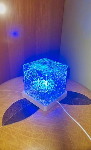 Lampada cubica design effetto ghiaccio