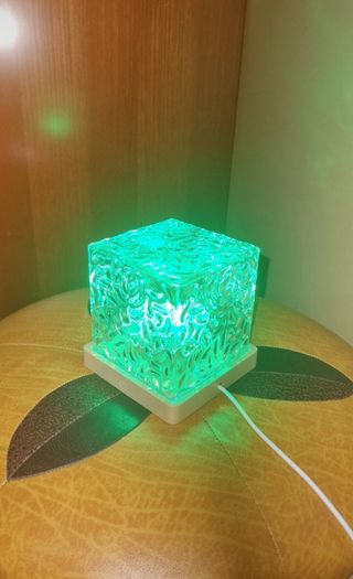 Lampada cubica design effetto ghiaccio