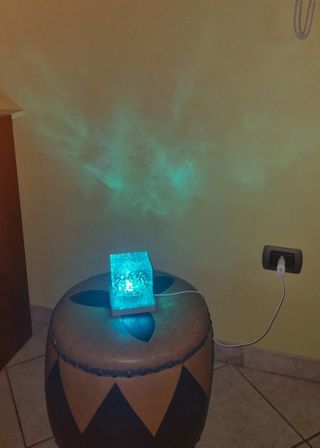 Lampada cubica design effetto ghiaccio