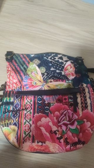 Bolso Desigual Multicolor con Flores y Mariposas
