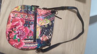 Bolso Desigual Multicolor con Flores y Mariposas