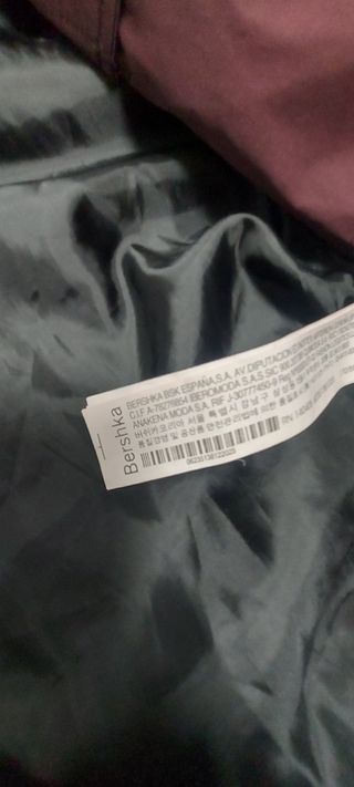 Anorak hombre tipo bomber granate