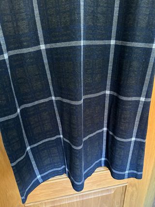 Vestido de cuadros negro y blanco