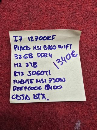 PC Gaming i7 12700KF RTX 3060Ti 32GB RAM