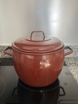 Olla vintage cerámica marrón