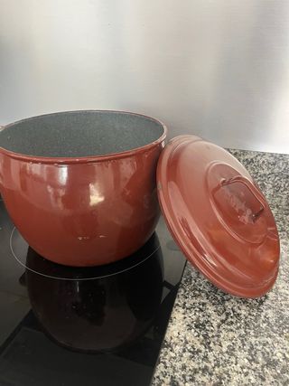 Olla vintage cerámica marrón