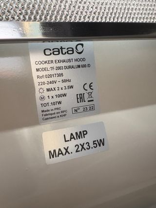 campana extractora Cata
