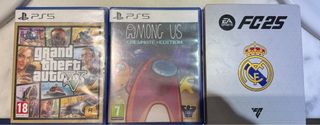 3 giochi per PS5: GTA V, Among Us, FC 25