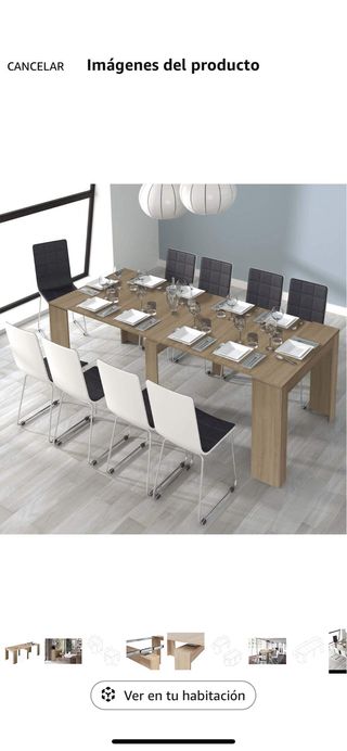Mesa consola extensible madera 50-235cm