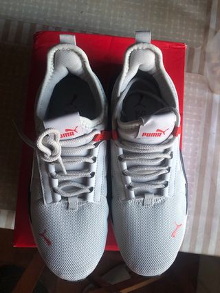 Zapatillas Puma Talla 37.5 Gris/Rojo