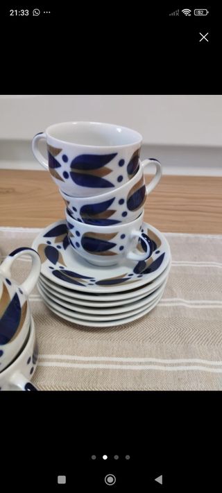 Tazas y platos de café Sargadelos