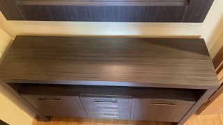 Mueble recibidor madera maciza con espejo