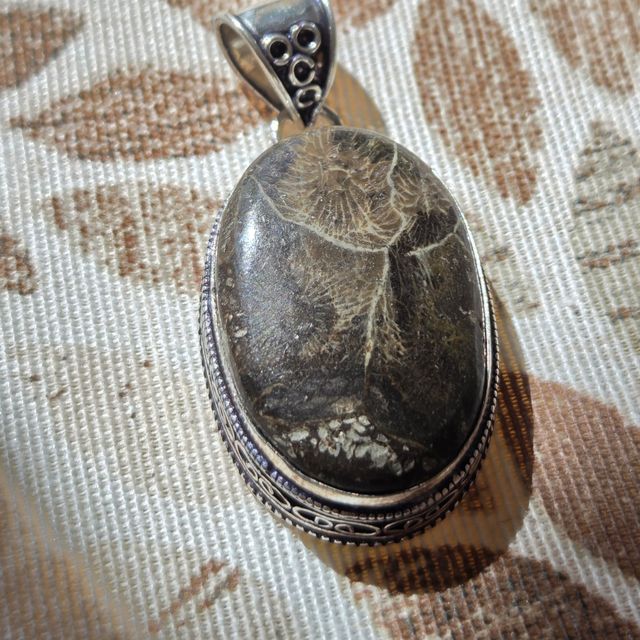 Colgante plata 925 Jaspe moka