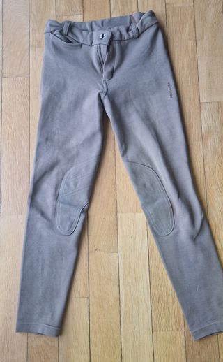 Pantalón equitación niño Fouganza beige 130-142