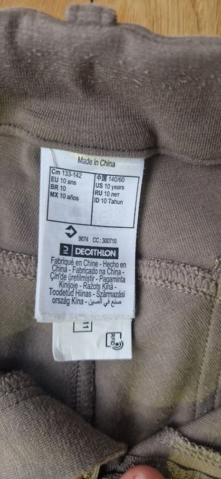 Pantalón equitación niño Fouganza beige 130-142