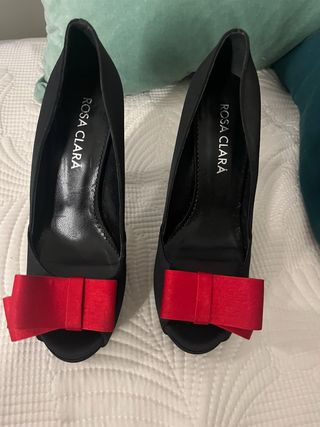 Zapatos Rosa Clarà Talla 38 Tela y Piel