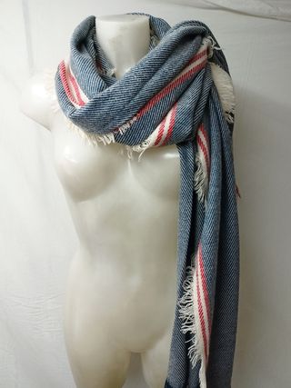 Sciarpa/stola donna blu e rossa
