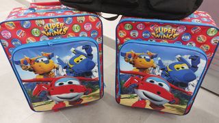 2 Maletas y Bolso Super Wings