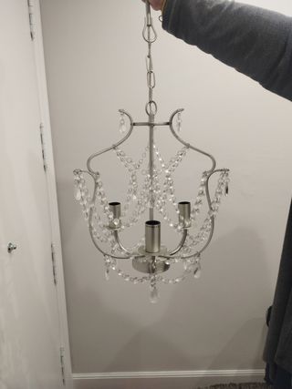 Lámpara colgante cristal 3 portalámparas