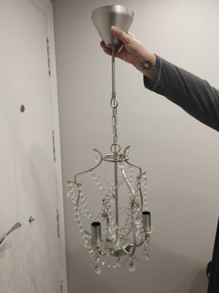 Lámpara colgante cristal 3 portalámparas