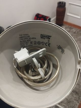 Lámpara colgante cristal 3 portalámparas