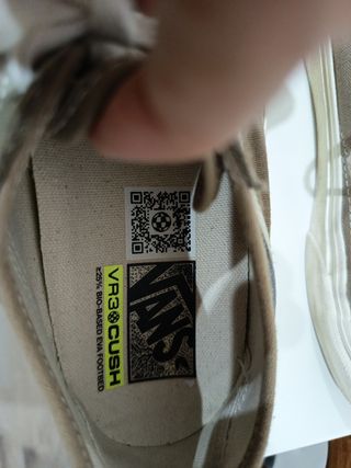 Vans Beige/Verde Talla 38.5