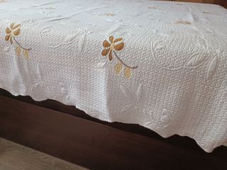 Colcha Cama 135-150 Flores Blanca Portugal