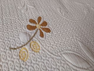 Colcha Cama 135-150 Flores Blanca Portugal