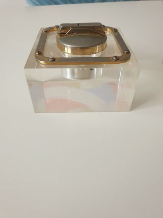 Lote 2 mecheros vintage cristal y acrílico