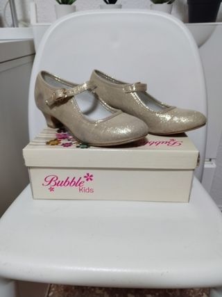 Zapatos dorados Bubble Kids niña número 31