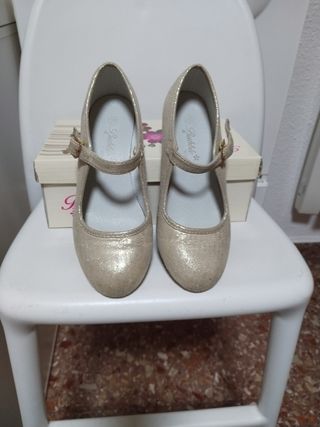Zapatos dorados Bubble Kids niña número 31