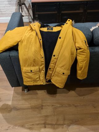 Abrigo impermeable niño amarillo 10 años