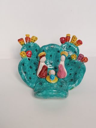 Presepe in porcellana fredda fatto a mano