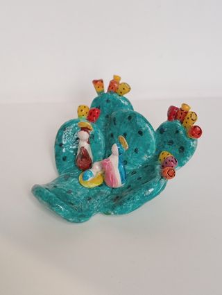 Presepe in porcellana fredda fatto a mano