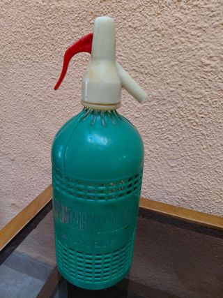 sifón de vidrio antiguo
