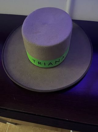 Sombrero Cordobés Gris con Cinta Verde