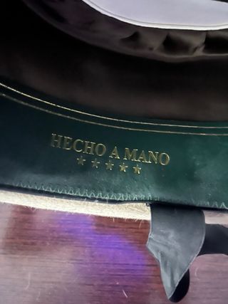 Sombrero Cordobés Gris con Cinta Verde