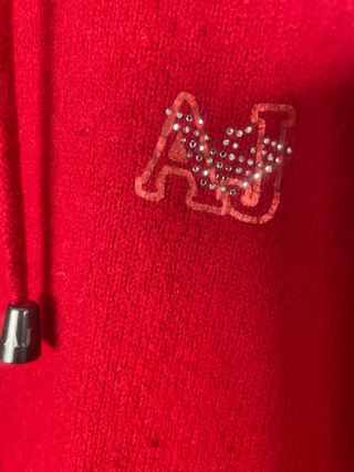 Maglia Armani Jeans con cappuccio rossa taglia xl 