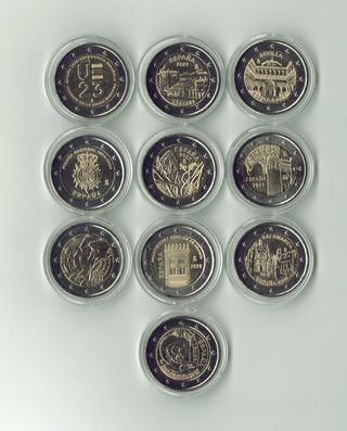 Lote 10 Monedas 2 Euros Conmemorativas España
