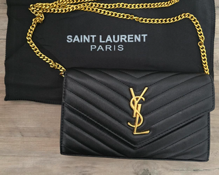 Bolso YSL Envelope Negro Piel