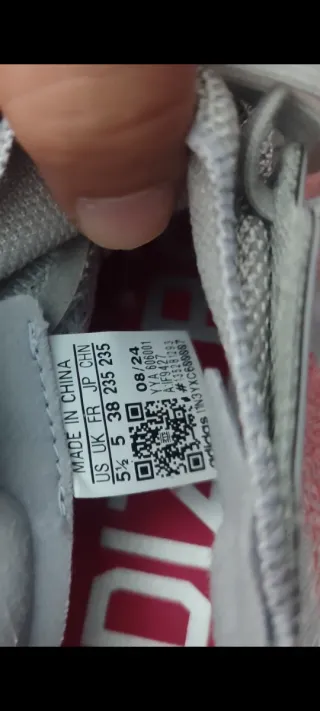 Adidas Talla 38 Gris/Rojo