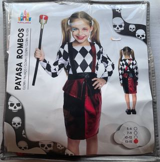 Disfraz Payasa Rombos Partilandia Talla 13-15