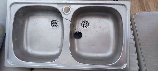 Fregadero doble seno acero inoxidable