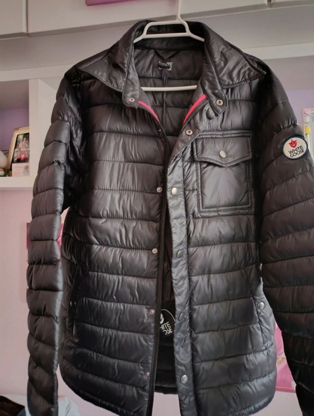 Cazadora White Goose Negra Hombre