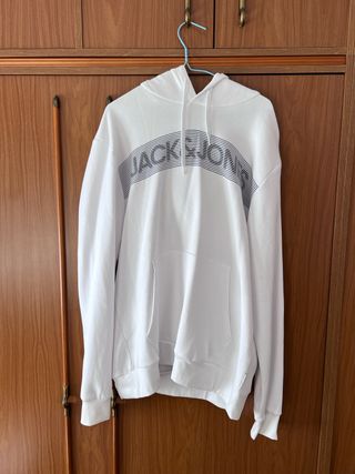 Sudadera Jack&Jones Blanca con etiqueta