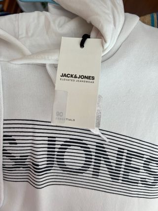 Sudadera Jack&Jones Blanca con etiqueta