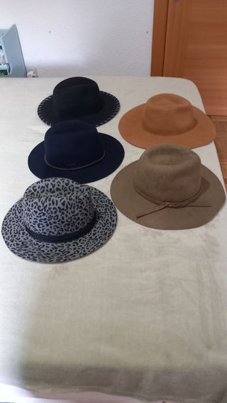 Lote 5 Sombreros Fieltro