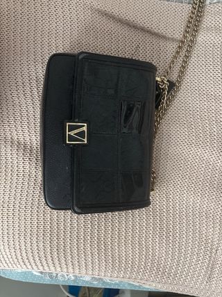 Bolso Victoria's Secret Negro Cadena Dorada
